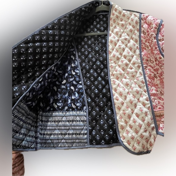 Floral patchwork cropped puffer jacket M - Picture 9 of 9